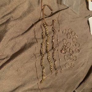 Bracelets and rings set mixed! Rose gold and gold